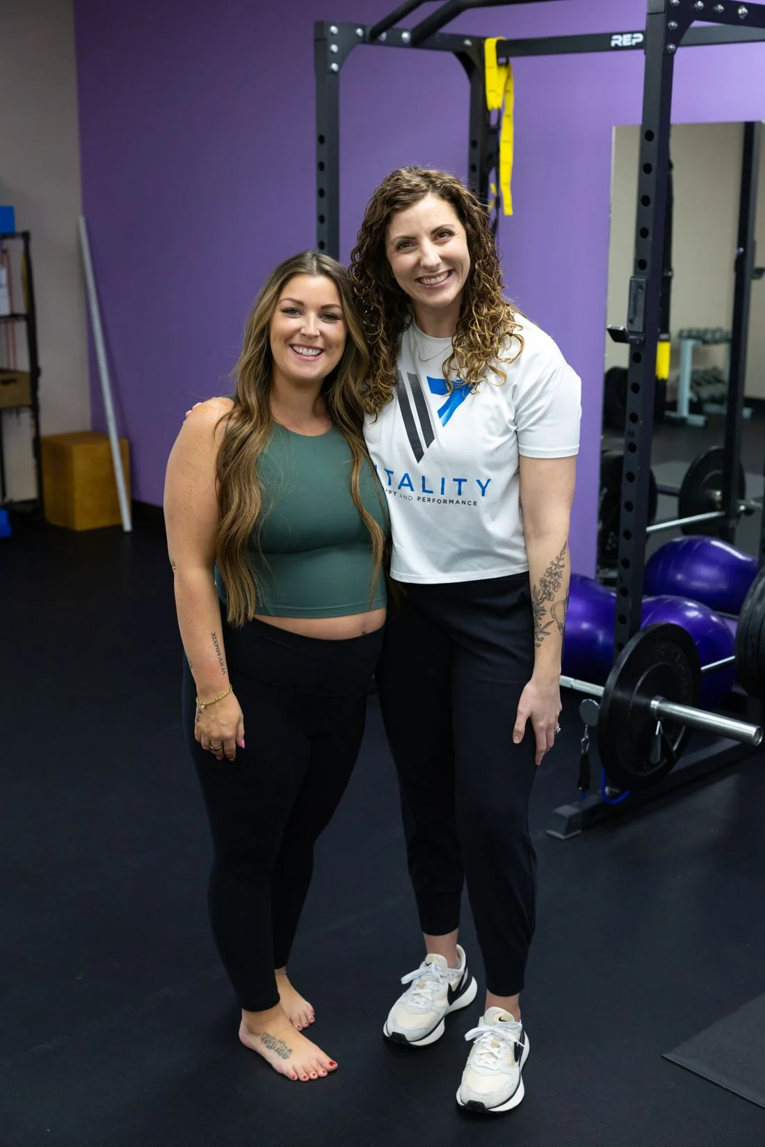 Vitality Pelvic Health patient and therapist at the Tulsa clinic