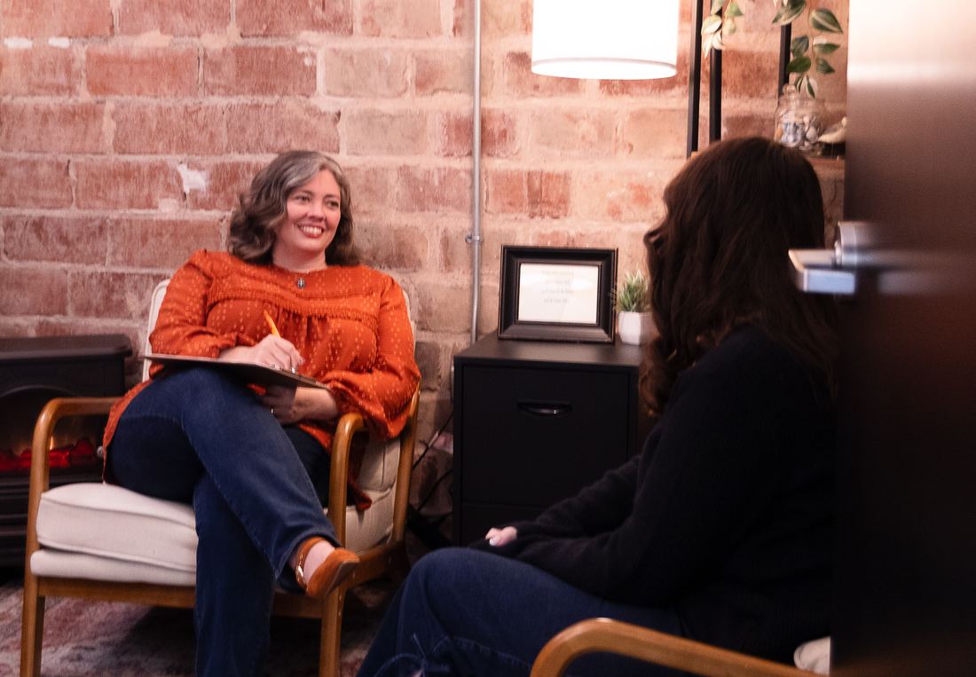 Heather, VFM Life and Health Coach, in a coaching session with a patient